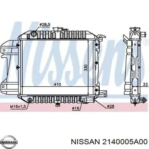 Радіатор Nissan Sunny I