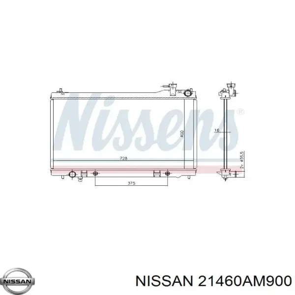 Радіатор 21460AM900 Nissan/Infiniti