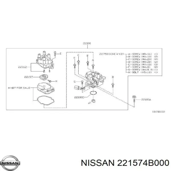Бігунок (ротор) розподільника запалювання 221574B000 Nissan/Infiniti