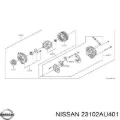 Обмотка генератора, статор NISSAN 23102AU401