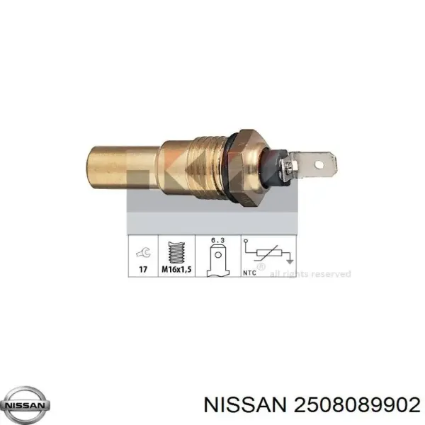 Датчик включення вентилятора 2508089902 Nissan/Infiniti
