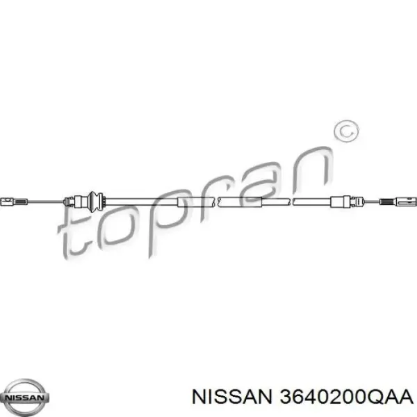 Трос ручного гальма передній 3640200QAA Nissan/Infiniti