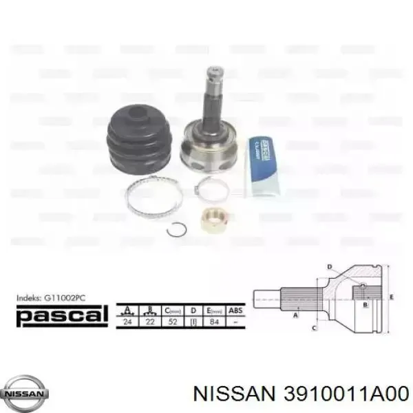 ШРУС зовнішній передній 3910011A00 Nissan/Infiniti