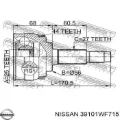 ШРУС зовнішній передній NISSAN 39101WF715