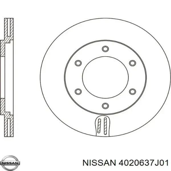 Гальмівні диски передні 4020637J01 Nissan/Infiniti