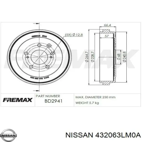  432063LM0A Nissan/Infiniti