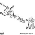Супорт задній лівий Nissan Teana J32