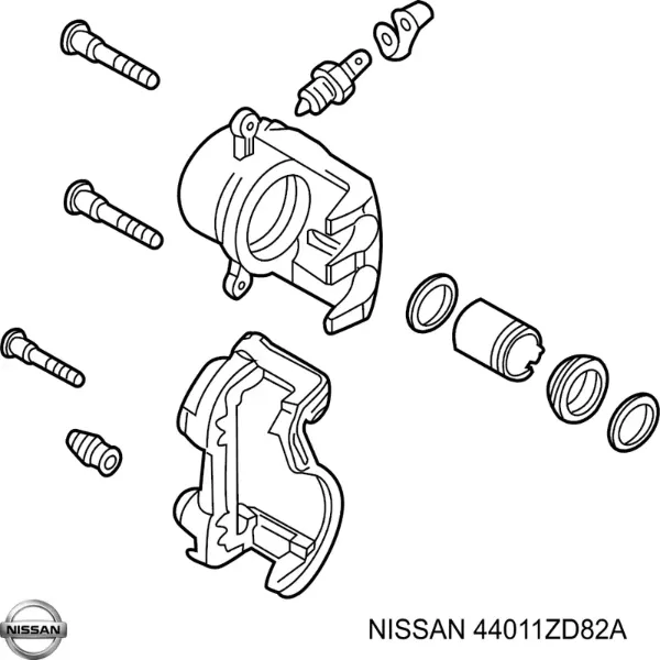 Супорт задній лівий 44011ZD82A Nissan/Infiniti