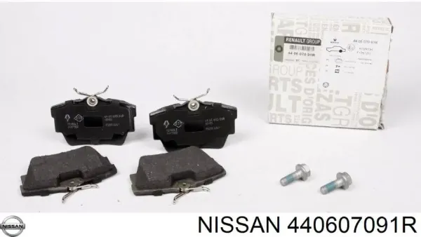 Задні гальмівні колодки 440607091R Nissan/Infiniti