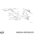 Пильник рульового механізму/рейки, лівий NISSAN 482038J025