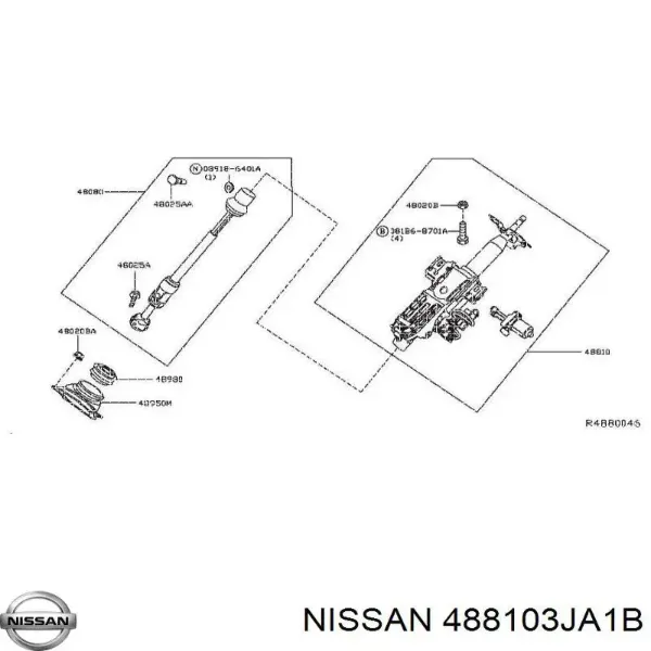 Рульова колонка 488103JA1A Nissan/Infiniti