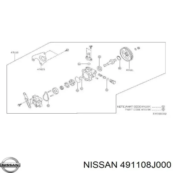 Насос ГУР Nissan Altima L31