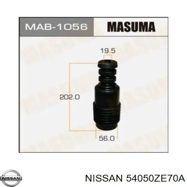 Буфер-відбійник амортизатора переднього 54050ZE70A Nissan/Infiniti