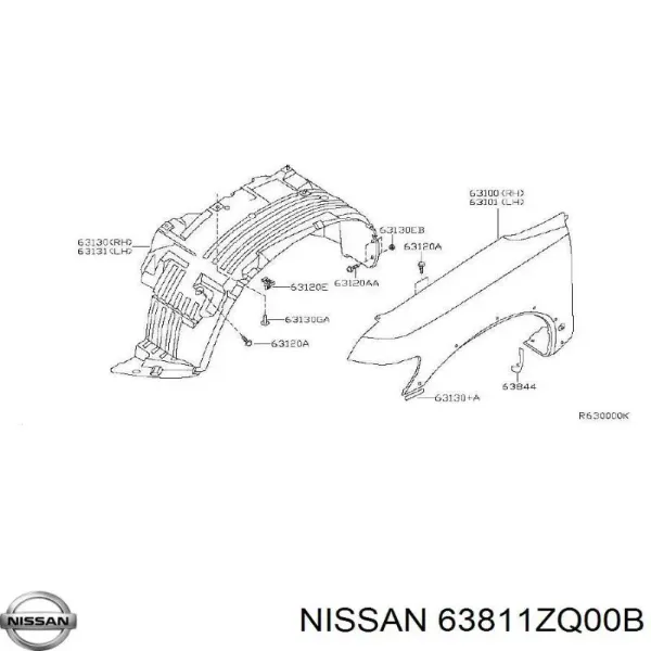 63811ZQ00B Nissan/Infiniti