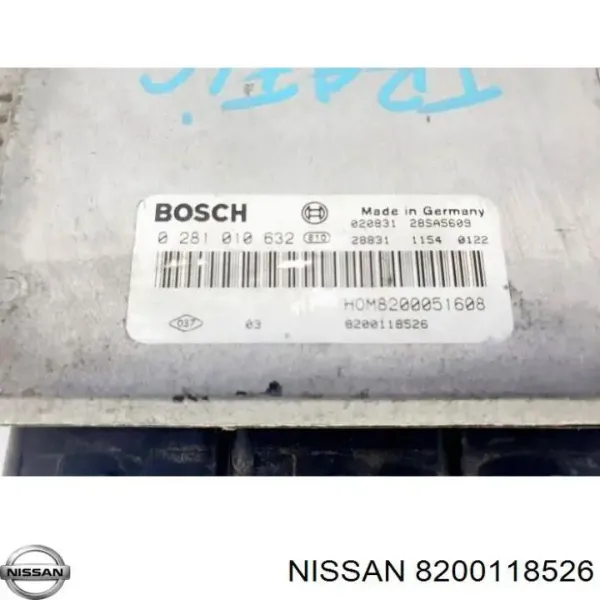 Електронний блок керування двигуном 8200118526 Nissan/Infiniti