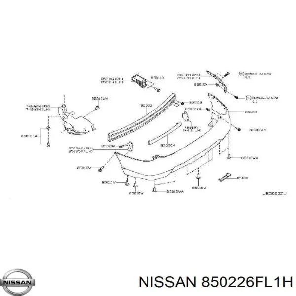 850226FL1H Nissan/Infiniti задній бампер - купити онлайн в Україні