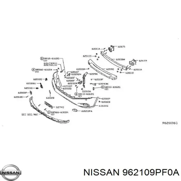  962109PF0A Nissan/Infiniti