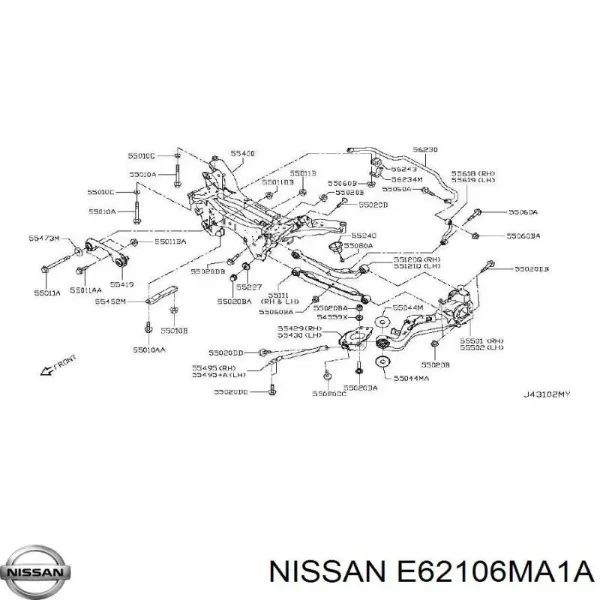 E62106MA1A Nissan/Infiniti