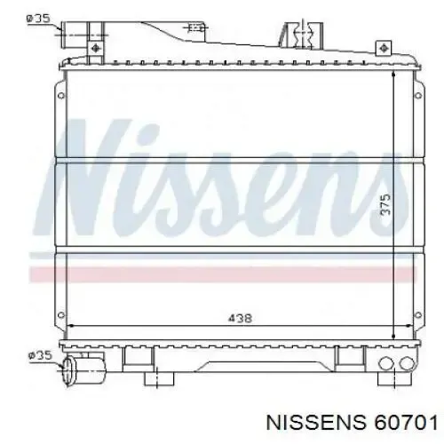 Радіатор 60701 Nissens