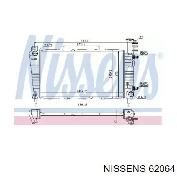 Радіатор 62064 Nissens