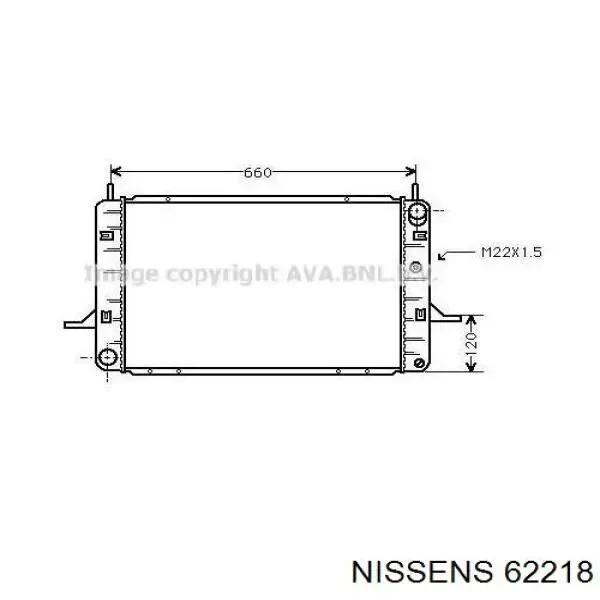 Радіатор 62218 Nissens