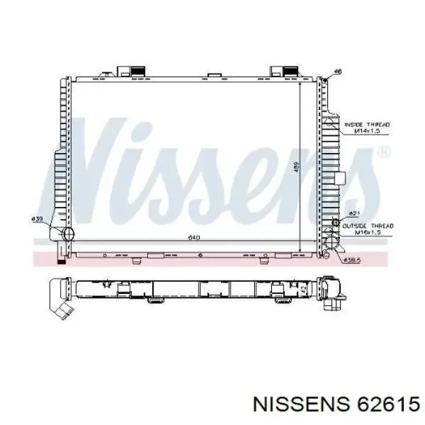 Радіатор 62615 Nissens