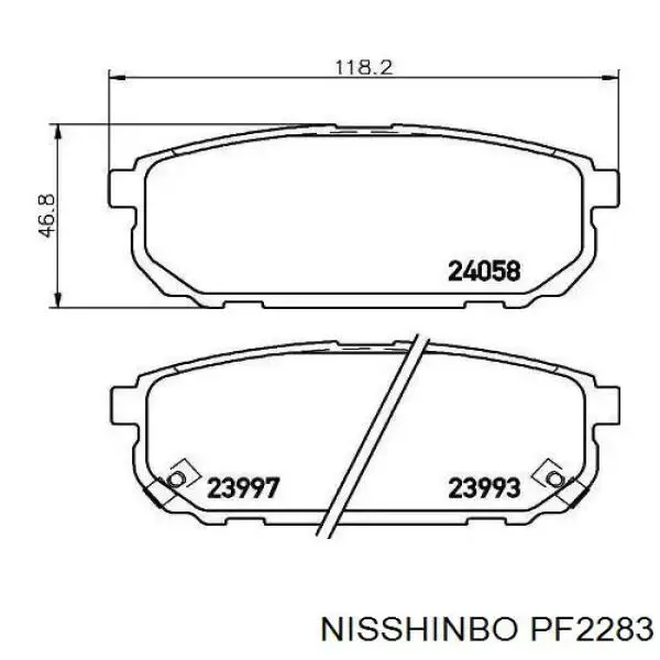  Задні гальмівні колодки Nissan Sunny 3