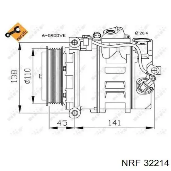 Компресор кондиціонера 32214 NRF