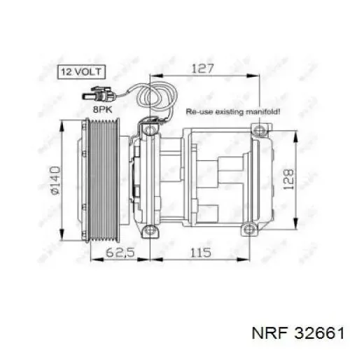 Компресор кондиціонера TY6764 John Deere