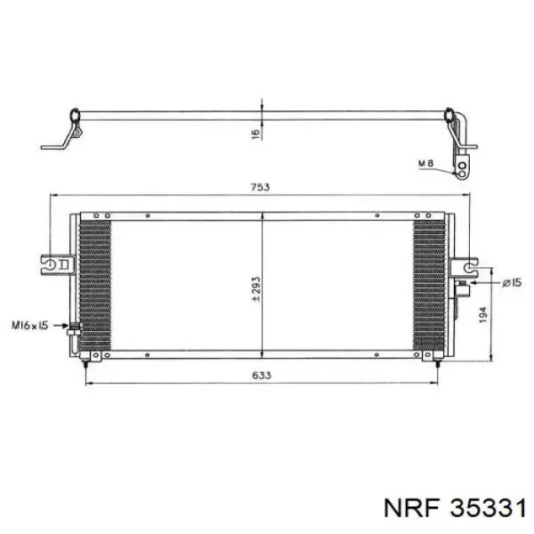 Радіатор кондиціонера 35331 NRF