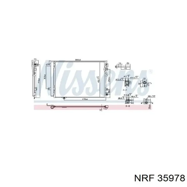 Радіатор кондиціонера 35978 NRF