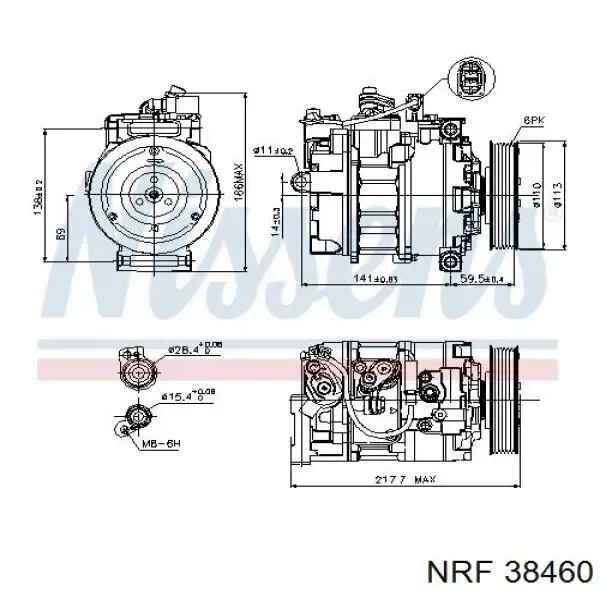 Купити A0002301811 Mercedes Клапан компресора кондиціонера