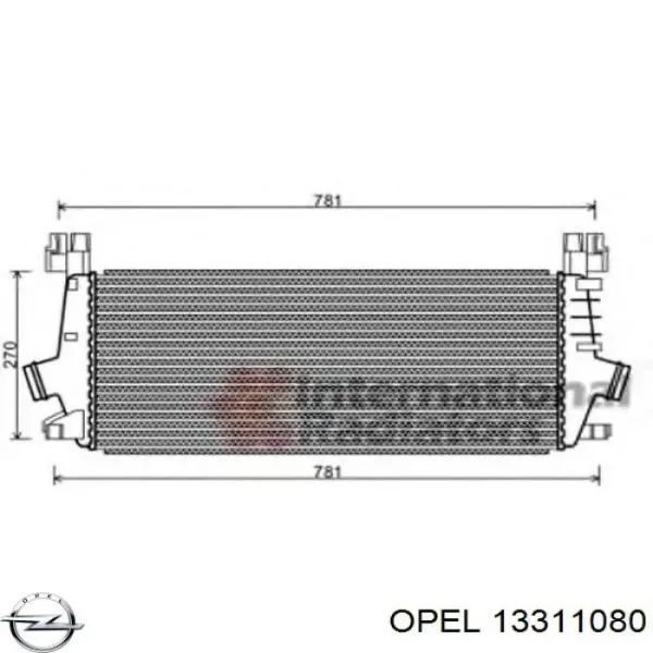 Інтеркулер 13311080 Opel