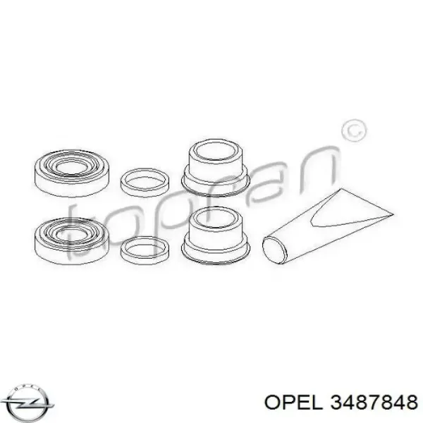 Ремкомплект переднього супорту 3487848 Opel