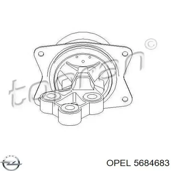 Подушка (опора) двигуна, ліва 5684683 Opel