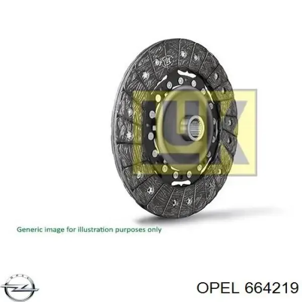 Диск зчеплення 664219 Opel