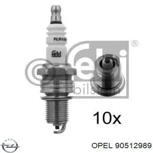 Свічки запалювання 90512989 Opel