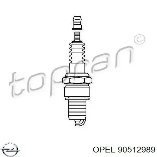 90512989 Opel Свіча запалювання