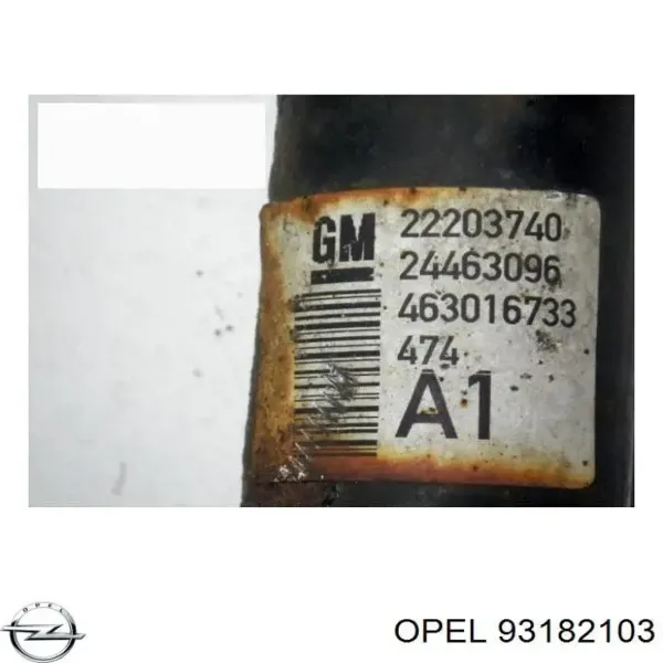 Амортизатор задній 93182103 Opel