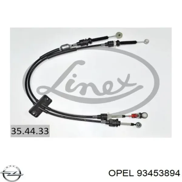 Трос перемикання передач 93453894 Opel