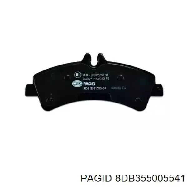 Задні гальмівні колодки 8DB355005541 HELLA-PAGID