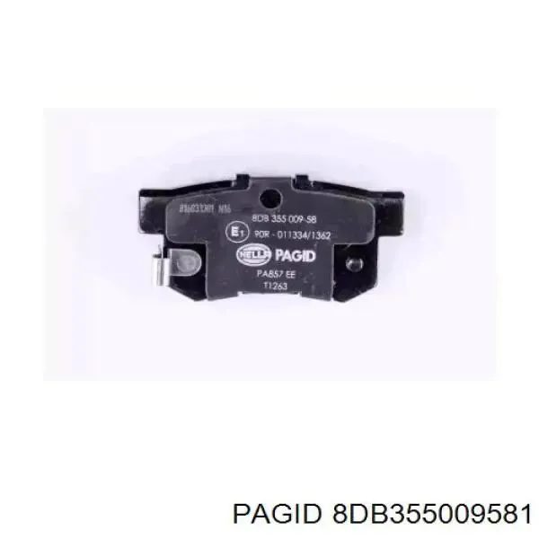 Задні гальмівні колодки 8DB355009581 HELLA-PAGID