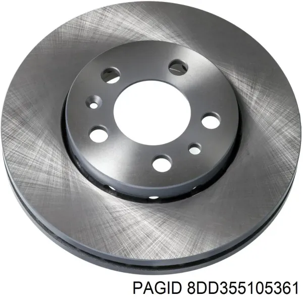 Гальмівні диски передні 8DD355105361 HELLA-PAGID