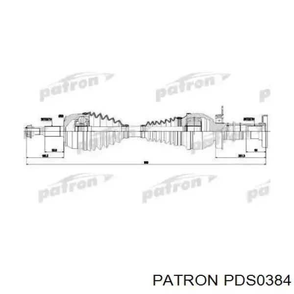 Піввісь права PDS0384 Patron