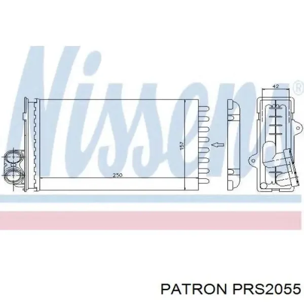 Радіатор пічки PRS2055 Patron