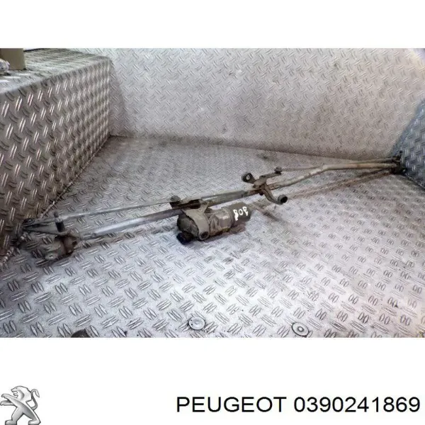 Двигун склоочисника лобового скла (трапеції) 0390241869 Peugeot/Citroen