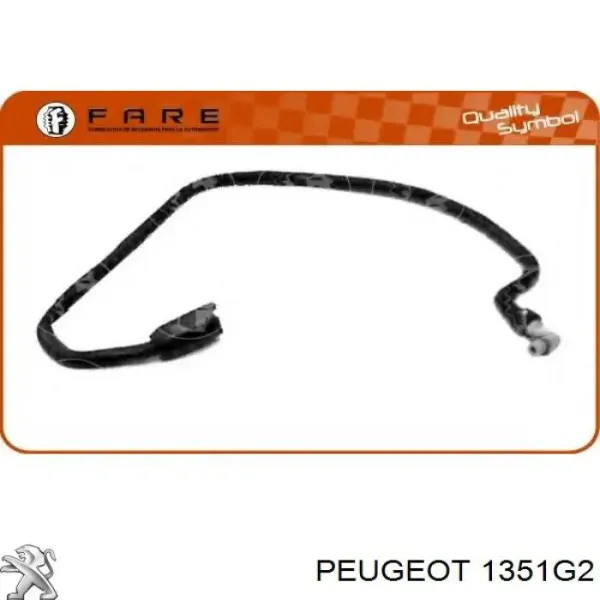 Шланг/патрубок радіатора охолодження, нижній 1351G2 Peugeot/Citroen