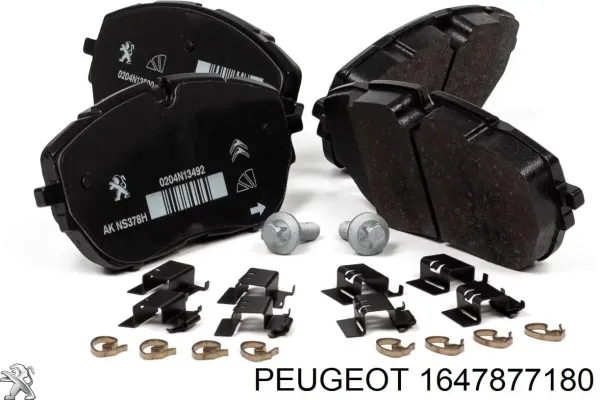 Передні тормозні колодки 1647877180 Peugeot/Citroen
