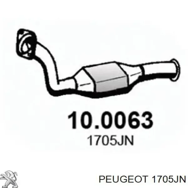 Каталізатор 1705JN Peugeot/Citroen