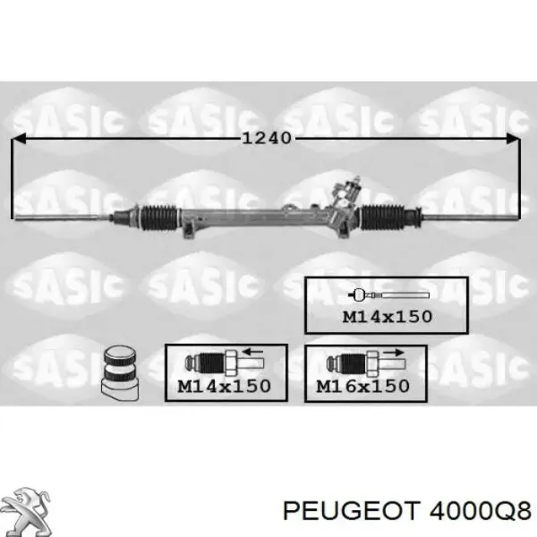 Рульова рейка 4000Q8 Peugeot/Citroen